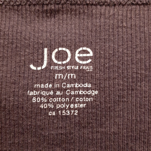 JOE FRESH Geometric Print Ribbed Split Neck Top 3/4 Sleeve Casual - Picture 13 of 14